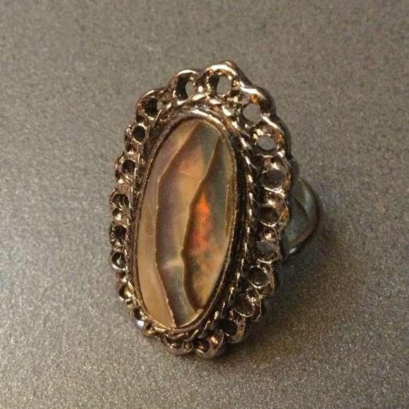 Jewelry Mother Of Pearl Or Mica Size 55 Costume Jewelry Vintage No